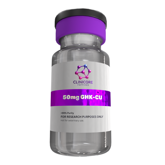 GHK-Cu 50mg – Research Peptide Vial | CLINICORE Peptides