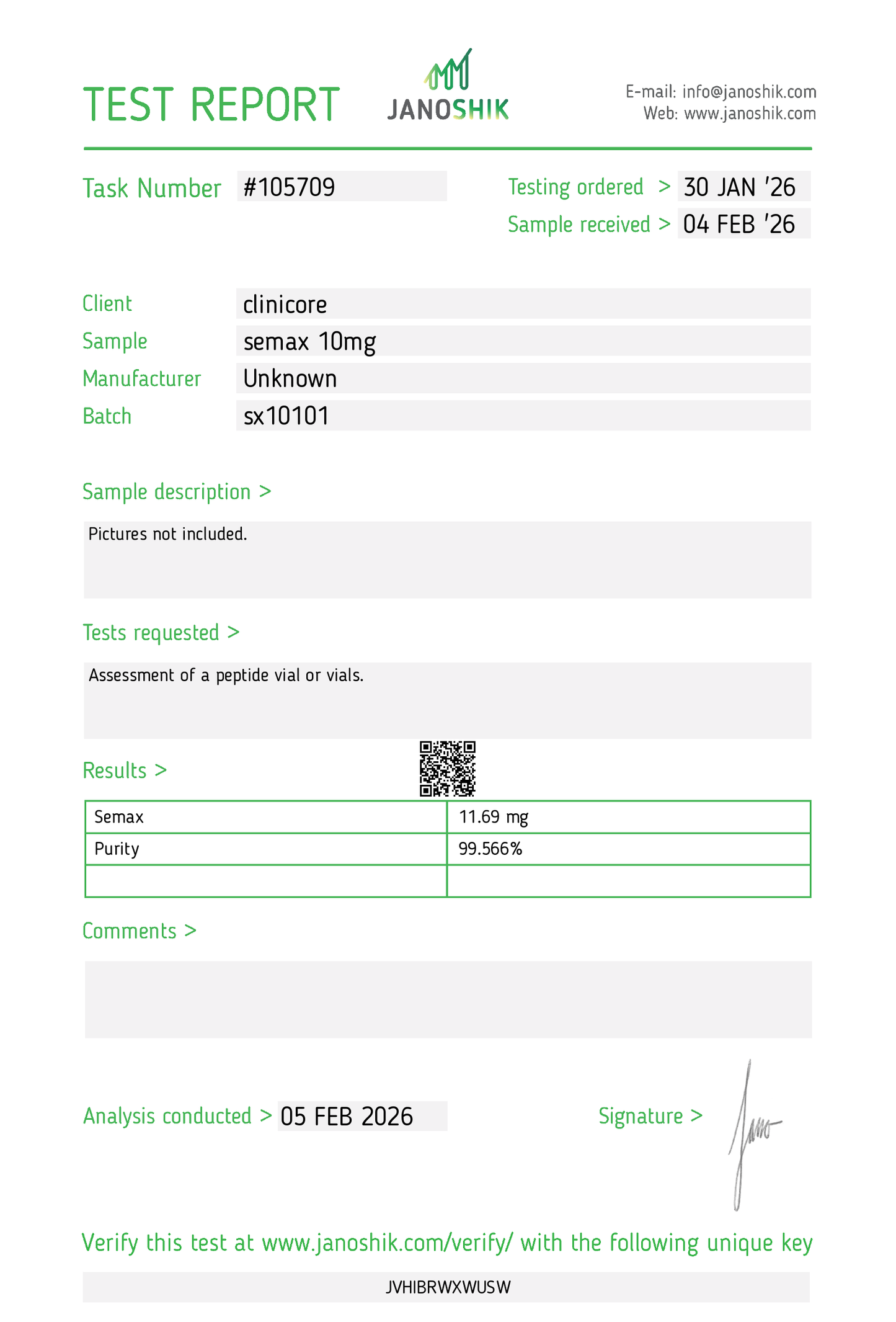SEMAX 10mg – Research Vial