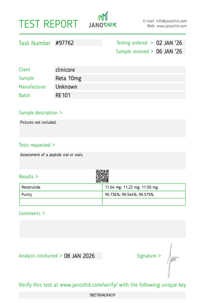RETATRUTIDE 10mg – Research Vial