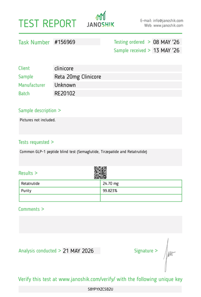 RETATRUTIDE 20mg – Research Vial