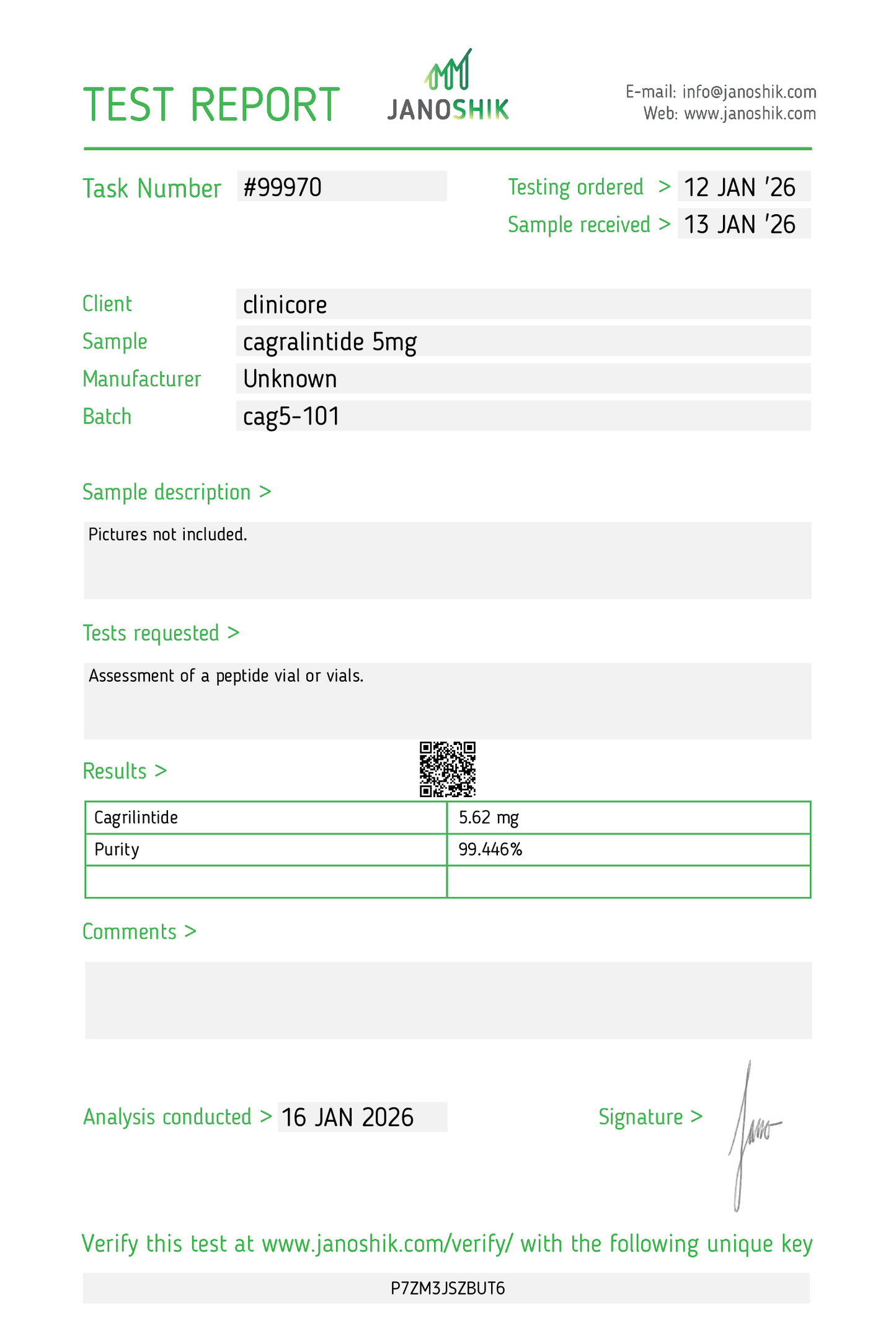 Cagrilintide 10mg – Research Peptide Vial | CLINICORE Peptides