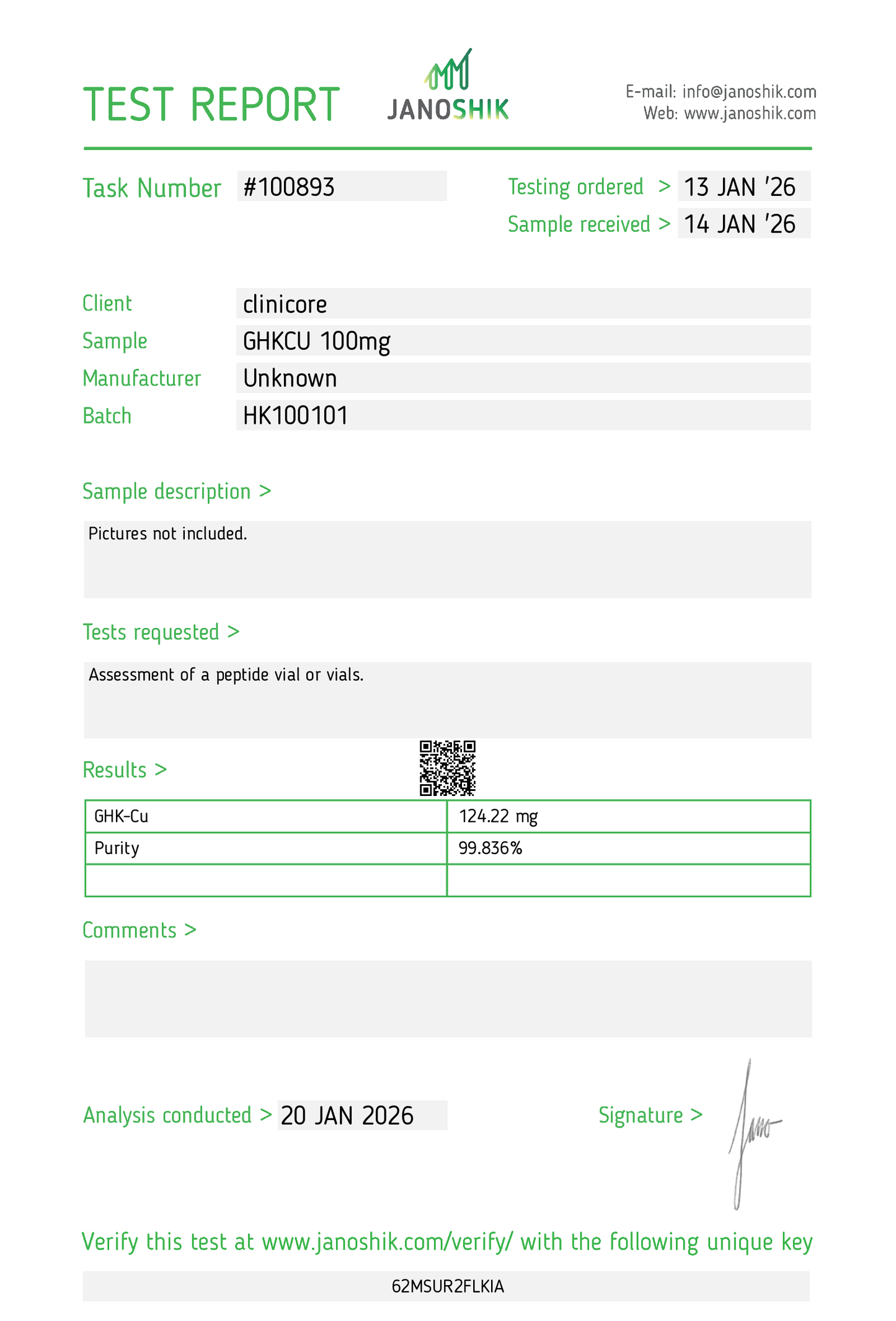 GHK-Cu 100mg – Research Vial