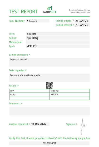 KPV 10mg – Research Vial