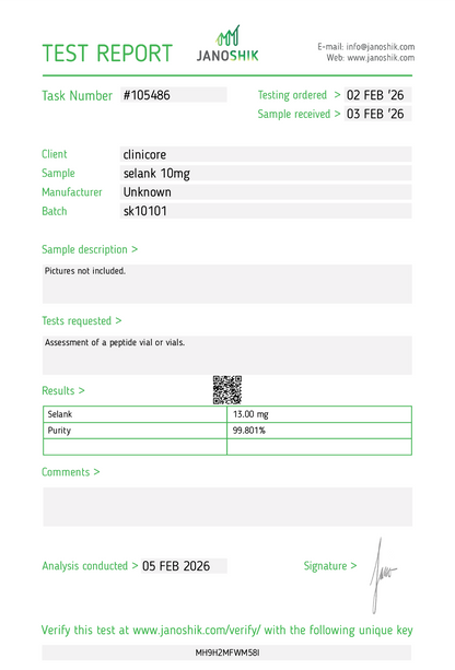 SELANK 10mg – Research Vial